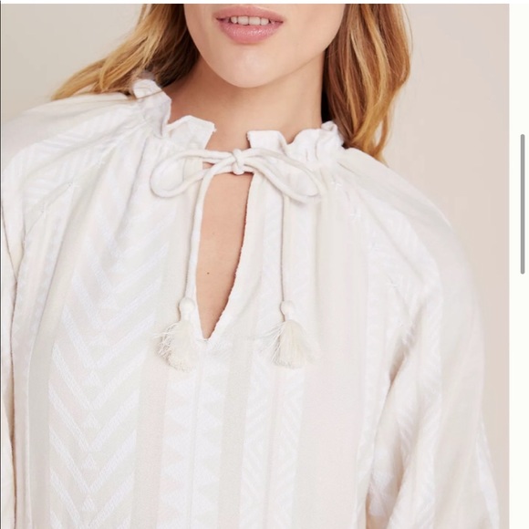 Anthropologie Maeve Dominique Boho Tunic Dress in Beige- Size Small - Picture 3 of 14